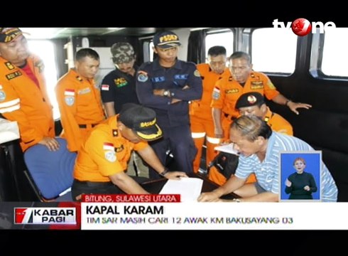 Kapal Nelayan Tenggelam di Perairan Siau, 12 Awak Hilang