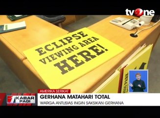 Jutaan Penduduk AS Antusias Saksikan Gerhana Matahari Total