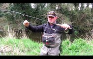 Táin Flyfishing catching some wild Irish Browntrout on the river Fane using nymphing techn