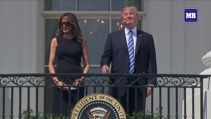 Trumps watch solar eclipse at White House