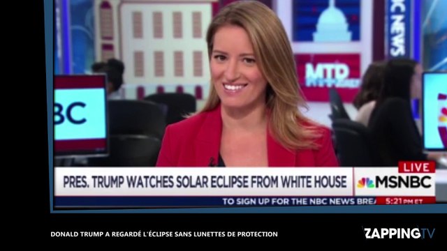 Donald Trump : Le président a regardé l'éclipse solaire aux Etats-Unis sans lunettes de protection (vidéo)