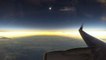 Stunning mid-flight video captures moment total solar eclipse plunges Earth into darkness