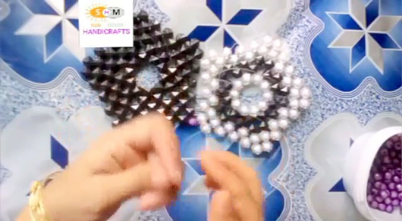 পুতির ঝুড়ি/ শাপলা ঝুড়ি বানানো/How to make beaded Fruits basket/beaded basket