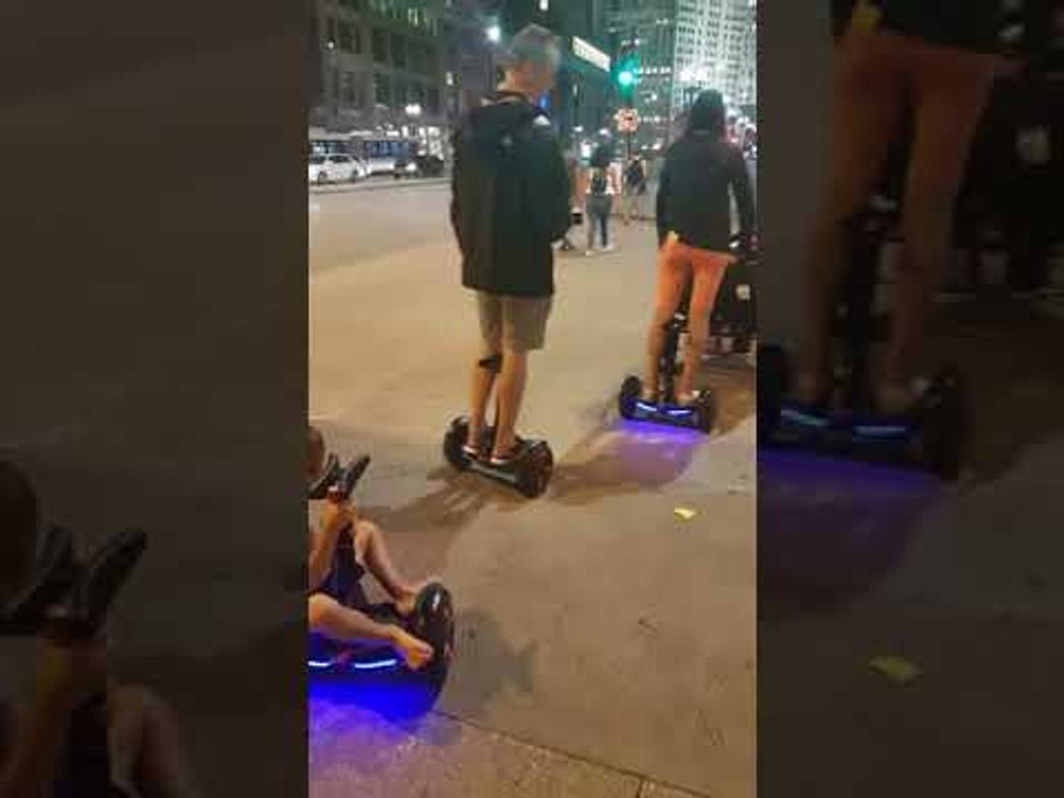 Innovative Family Use Segways to Travel Across Chicago City