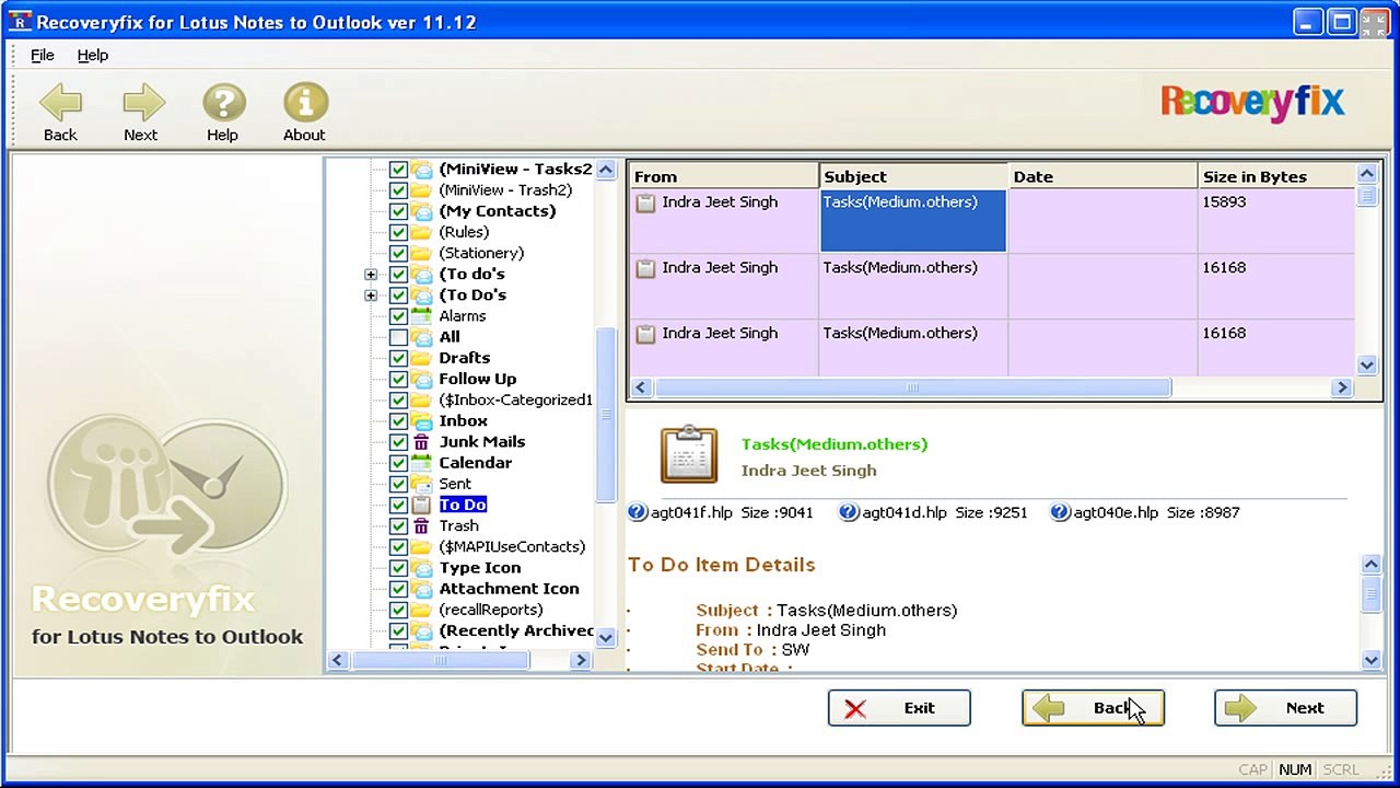Migrate NSF to PST Using Recoveryfix for Lotus Notes to Outlook