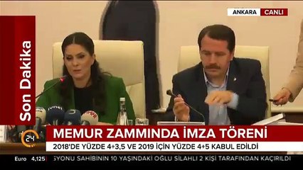 memur zammı için imzalar atıldı