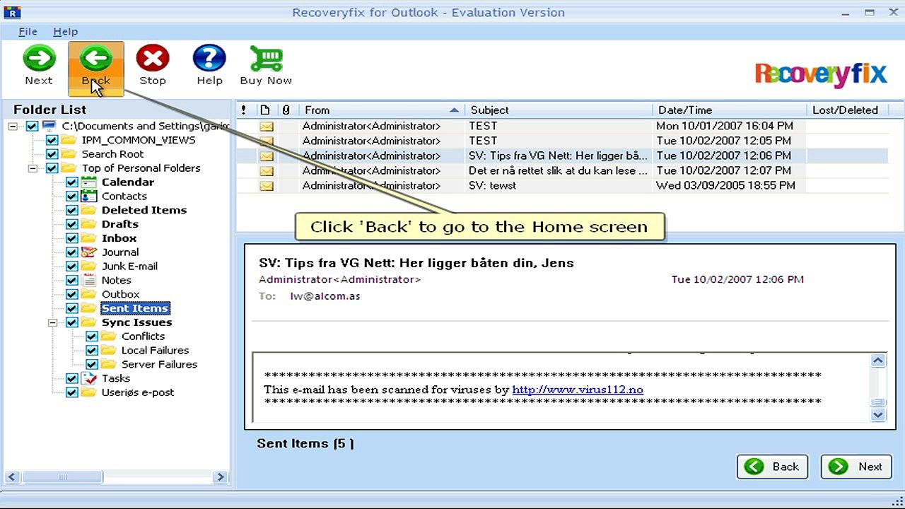 Recoveryfix for Outlook Recovery Software
