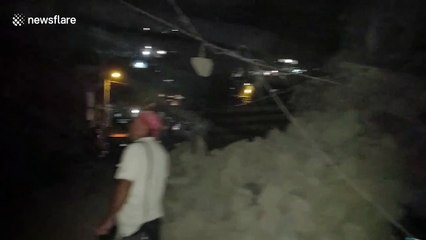 Aftermath of powerful earthquake in Italy