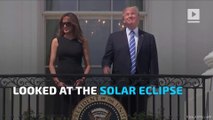 Trump breaks the Internet as he observes the solar eclipse