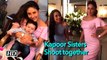 Kapoor Sisters shoot together, Taimur pays visit