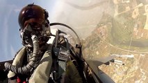 F-16 Fighter Jets Drop GBU-39 Bombs • Cockpit Video