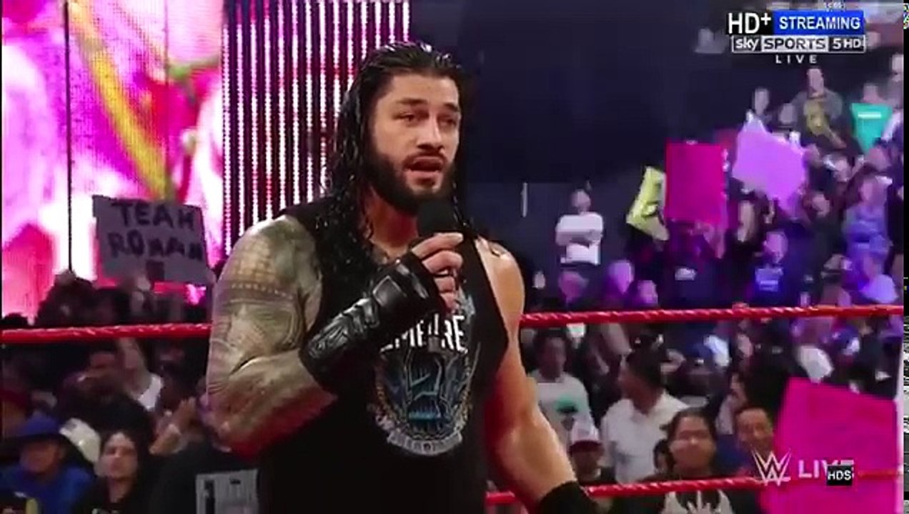 WWE RAW 8/8/2016 Roman Reigns crashes Rusev and Lana’s wedding celebration