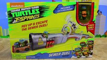 Ninja Turtles New T-Sprints SEWER DUEL Playset Mad Motion Mikey, Leo, Donnie & Raph Racing