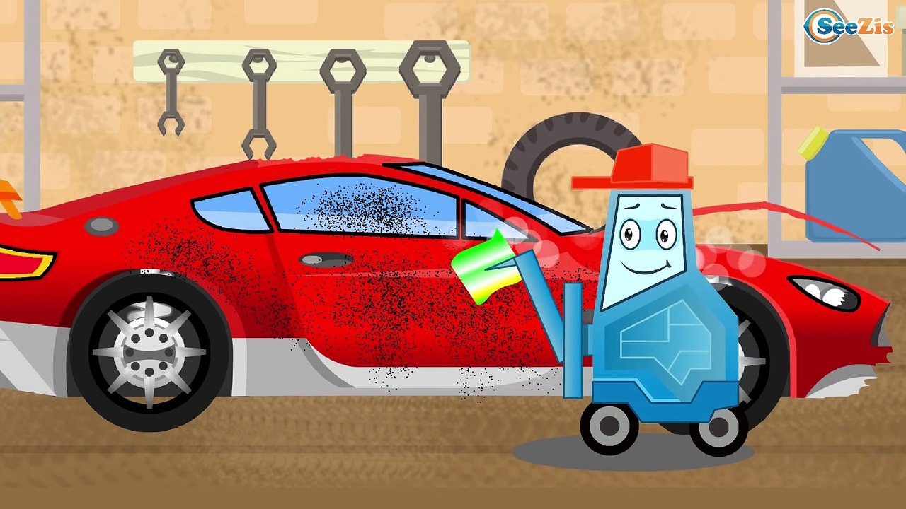 White Ambulance helps Street Vehicles Kids Animation - Cars & Trucks Cartoon for Children