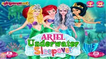 Ariel Underwater Sleepover - Disney Princess Cinderella Ariel Elsa Jasmine Dress Up Game