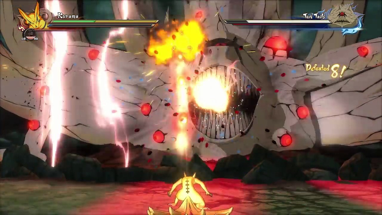 Nine Tails vs Ten Tails Battle between the Tailed beasts Naruto Shippuden