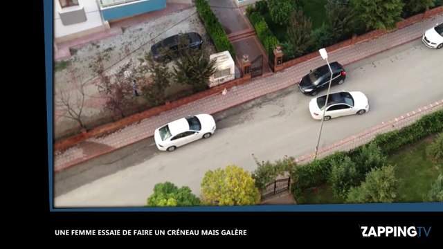Une femme essaie de faire un créneau mais galère (vidéo)
