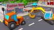 Kids Car Video & Tractor w Excavator Bulldozer and Truck Big Vehicles 3D Cars & Trucks Stories
