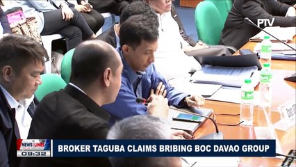 Broker Taguba claims bribing BOC Davao group