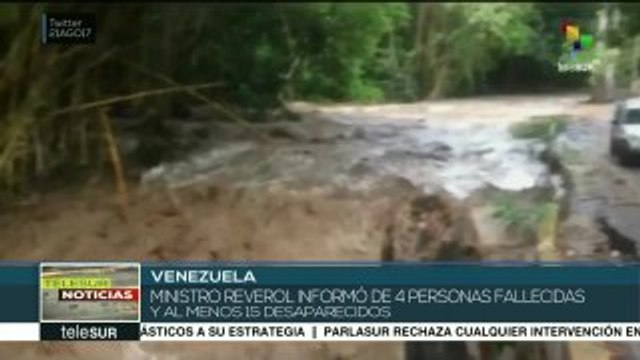 Fuertes lluvias dejan cuatro muertos en el norte de Venezuela