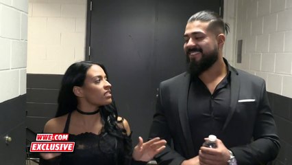 Zelina Vega and Andrade "Cien" Almas Backstage Segment