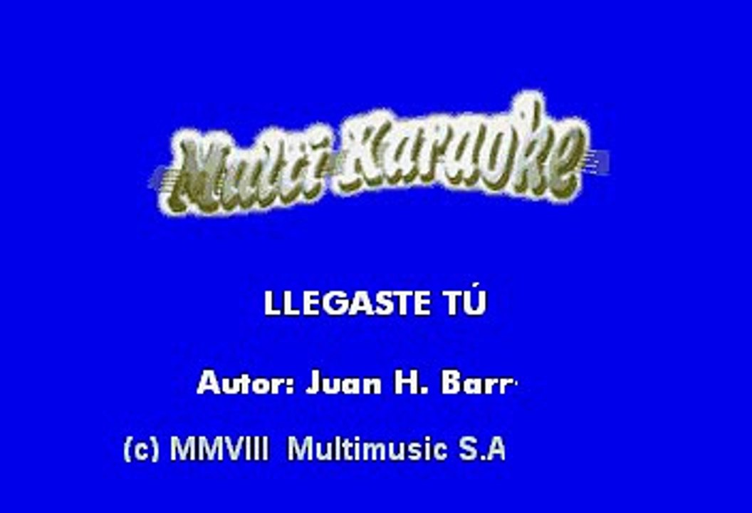 Ramón Ayala - Llegaste tú (Karaoke)