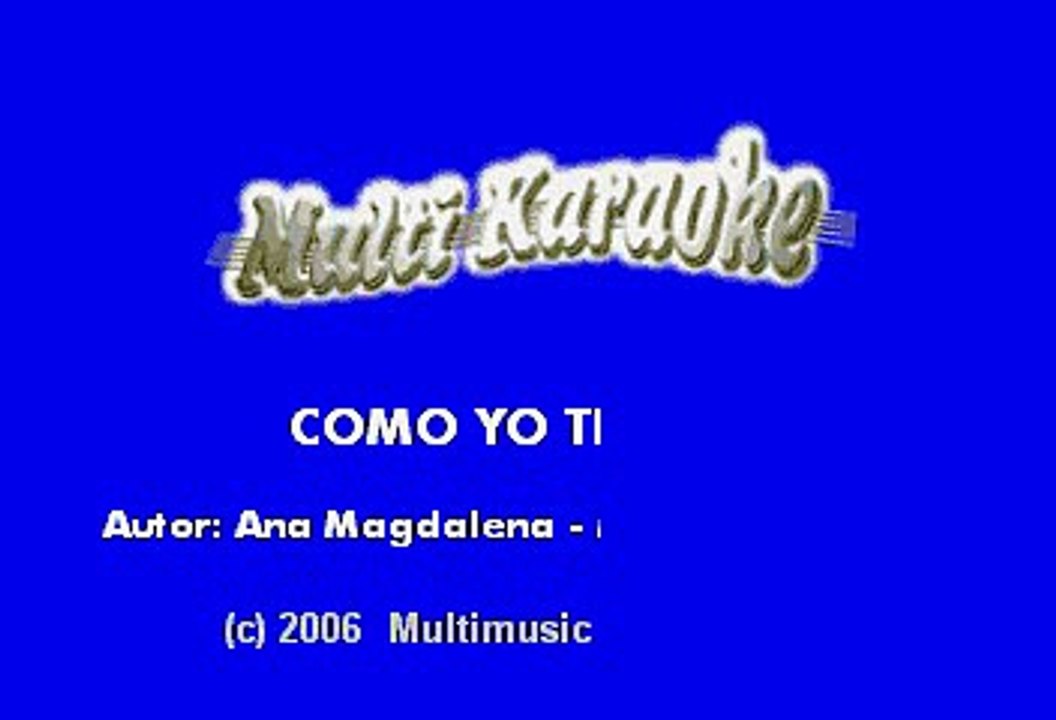 COMO YO TE AMO - YURIDIA (KARAOKE)