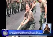 Mujeres militares culminaron con éxito su reentrenamiento en la selva ecuatoriana