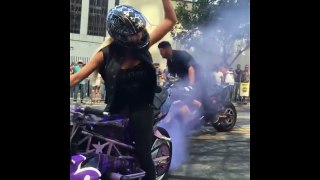 Stunts and burnouts at the Ray Price Capital City Bikefest
