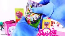 Disney Junior PJ Masks DIY Cubeez Play-Doh Surprise Eggs Learn Colors Dippin Dots Candy Sk
