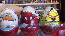 3 Huevos Sorpresa, Angry Birds, Kinder Sorpresa y Spiderman, Surprise collections,