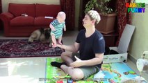 Balancing Baby - Child Stands In Hands
