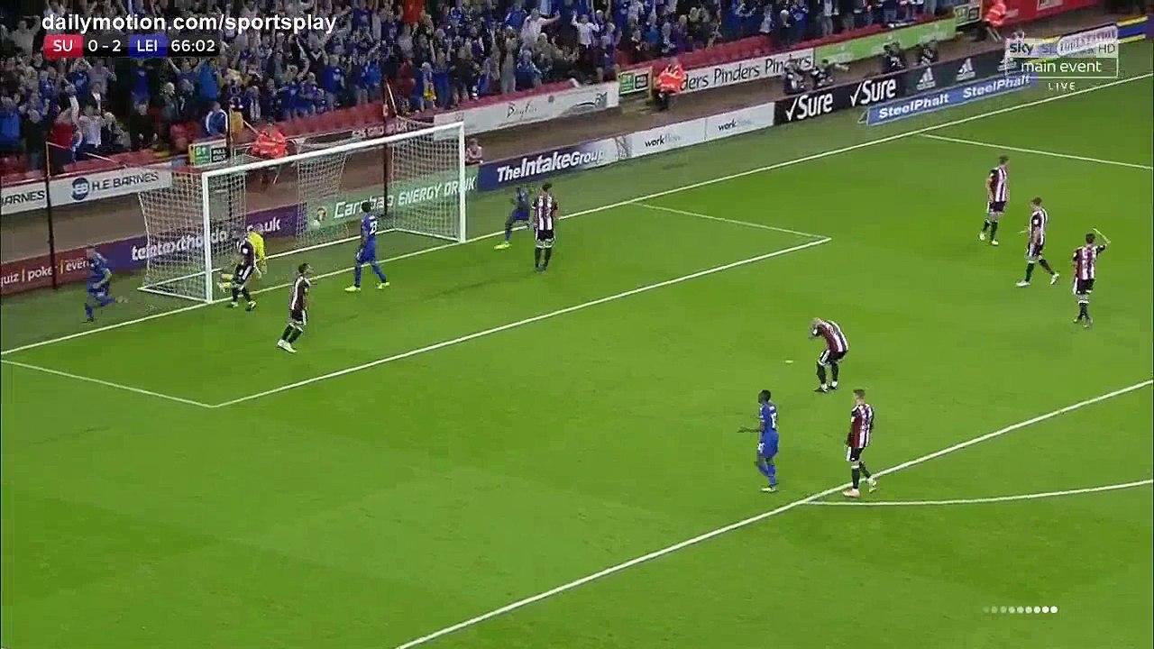 Islam Slimani second Goal HD - Sheffield United 0 - 3 Leicester City - 22.08.2017 (Full Replay)