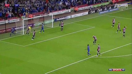 Islam Slimani Second Goal - Sheffield United vs Leicester City 0-3 22.08.2017