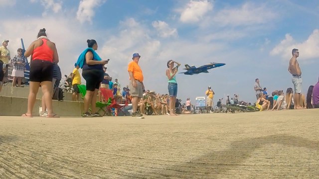 Los Ángeles Azules sorprendieron a los fanáticos de la aviación