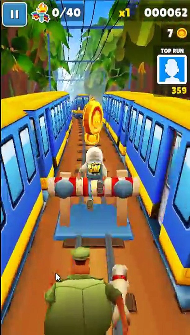 Subway Surfers Gameplay - First time playing Subway Surfers Rio , Cartoons game animated movies 2018