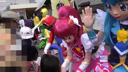 トッキュウジャーショーにハピネスチャージプリキュアが飛び入り参加 トッキュウジャーがやってくる＆ハピネスチャージプリキュア スプリングパーティ 太秦映画村 2014/03/29