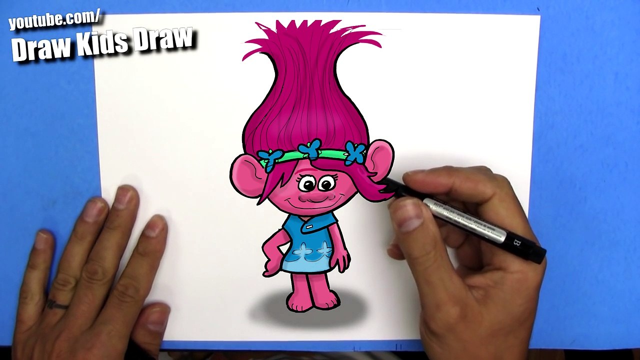 Et par par mignonne dessiner facile de Comment film coquelicot étape à Il trolls