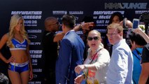 Floyd Mayweather makes grand arrival for 'The Money Fight' at T-Mobile Arena