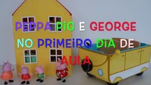 PIG GEORGE DA FAMÍLIA PEPPA PIG NO PRIMEIRO DIA DE AULA NA ESCOLA