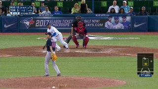 BOS@TOR: Red Sox outfield dances after blowout win