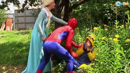 Why is Frozen Elsa Falling Into the Water? w/ Venom, Spiderman & Joker in Real Life