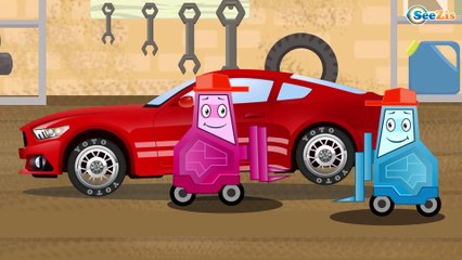La Voiture de course Rouge pour bébés - Dessin animé français - Voitures Pour Enfants