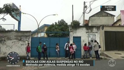 Rio de Janeiro: 15 escolas estão com aulas suspensas