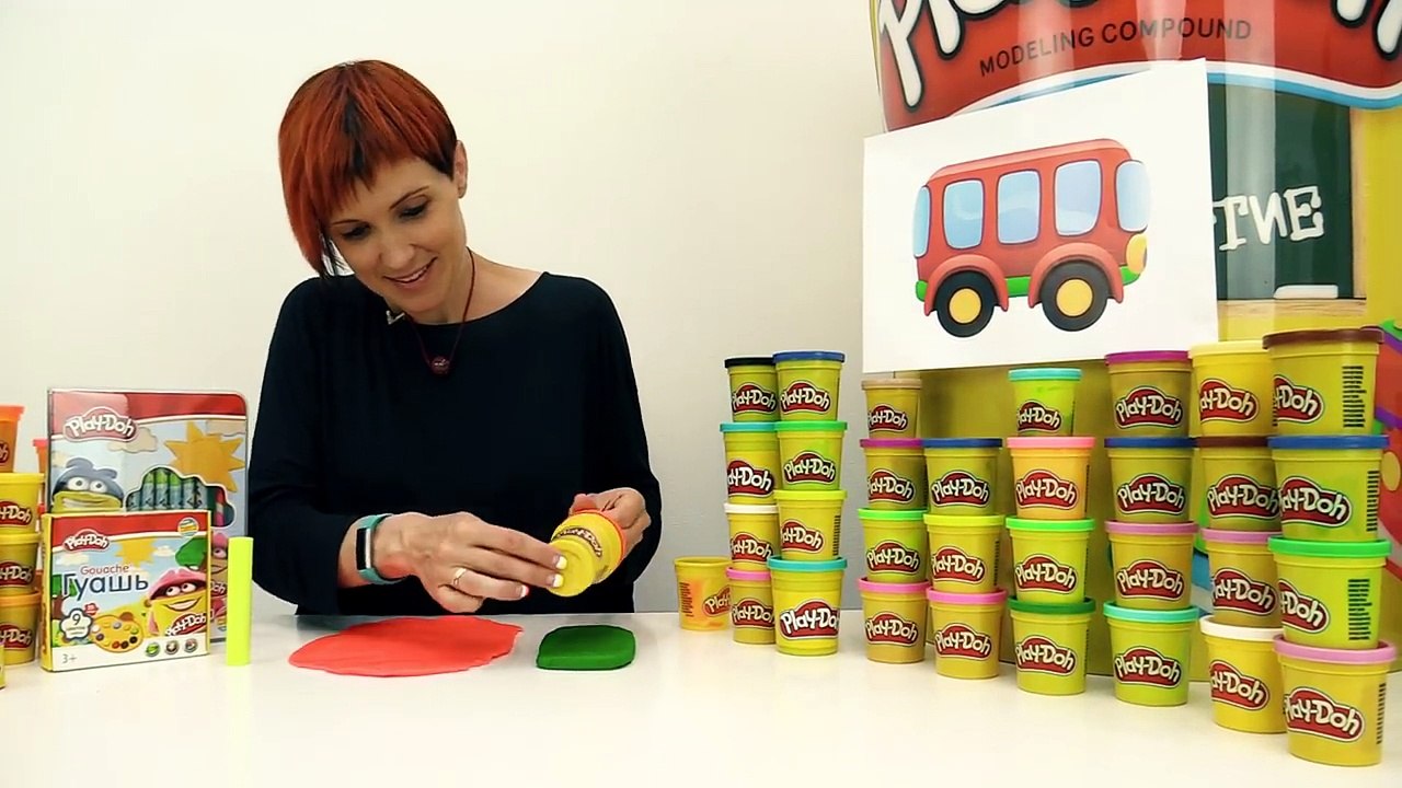 АВТОБУС из PLAY DOH  Лепим с детьми  Игры для детей с Плей До. Супер план Капуки Кануки Серия 6 ‼-hJ3G2kOzkzw