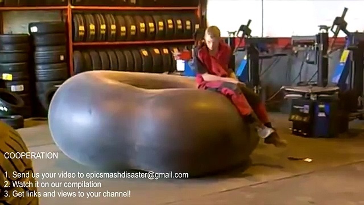 Huge Tractor Tire Repairs Wheel Replacement & Funny Epic Fails LOL Compilation Good Year, John Deere