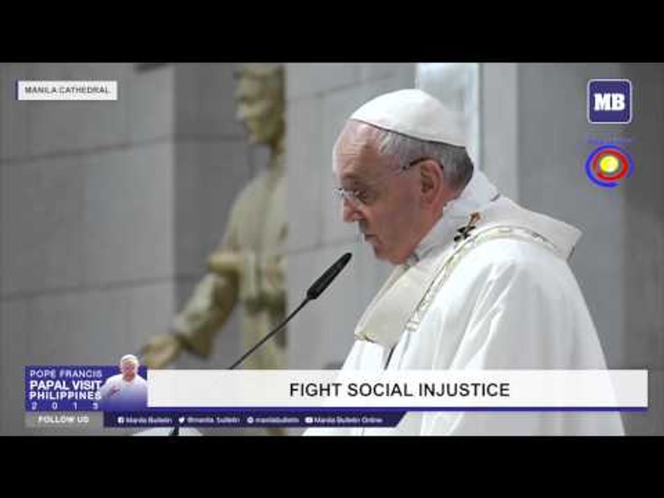 Pope held mass at the Manila Cathedral with clergy and religious | #PopeFrancisPH
