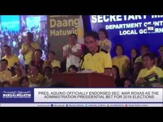 It's official: Roxas named as admin's presidential bet for #Halalan2016