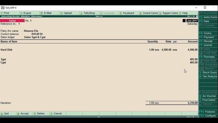 how to print invoice in tally