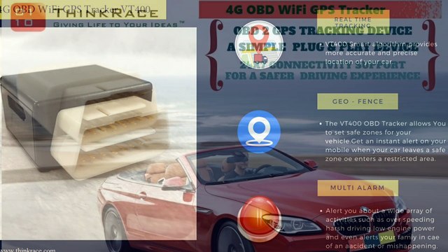 4G OBD II WiFi VT400 Car Tracker - ThinkRace Technology